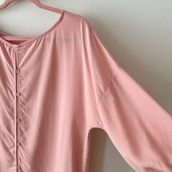Francesca's Collections Mi Ami Pink Tencel Blouse - Picture 13 of 16
